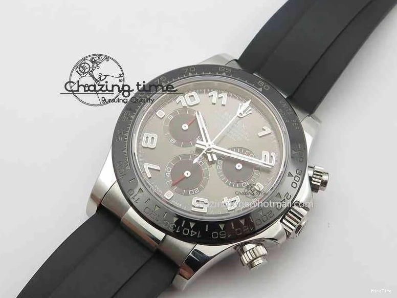 MiroTime 0129 RelaxedFit Daytona 116519LN 2016 Baselworld JH Best Edition Gray Dial On Rubber Strap A4130 (Free XS rubber strap) 3649